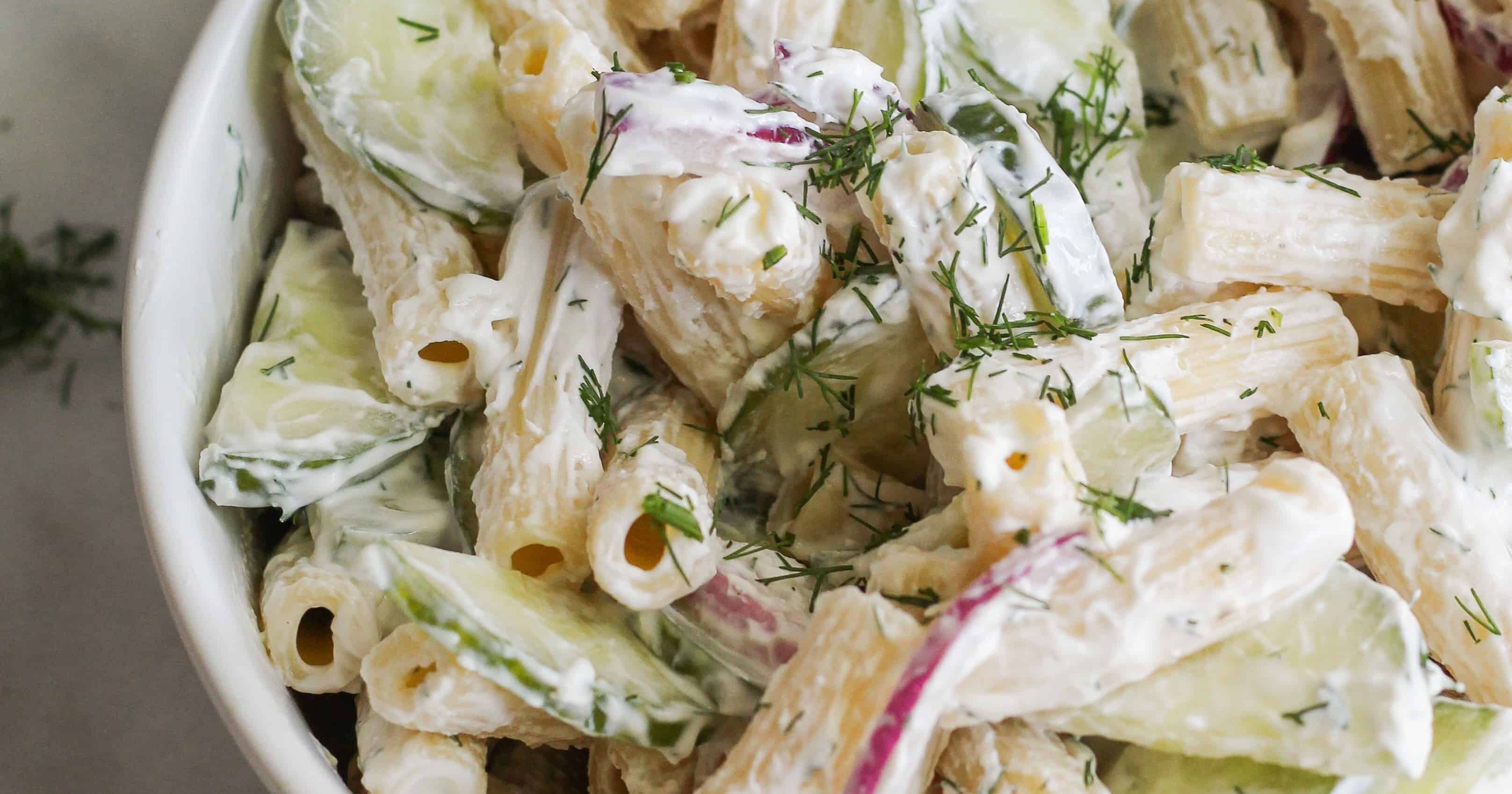 Creamy Cucumber Pasta Salad Davinci Signature